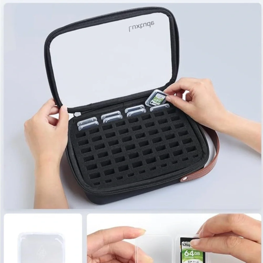 Luxtude flash drive case with labels